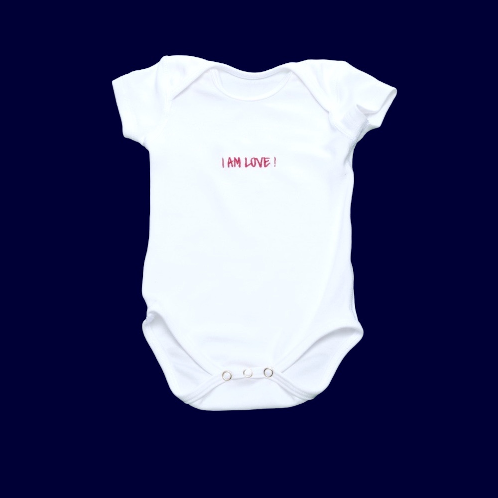 I AM LOVE! - Say hi to the Affirm A Day short sleeved infant bodysuit!